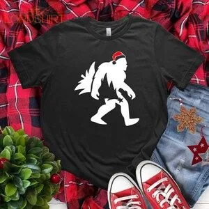 Sasquatch Christmas T-shirt Funny Christmas Shirts Bigfoot