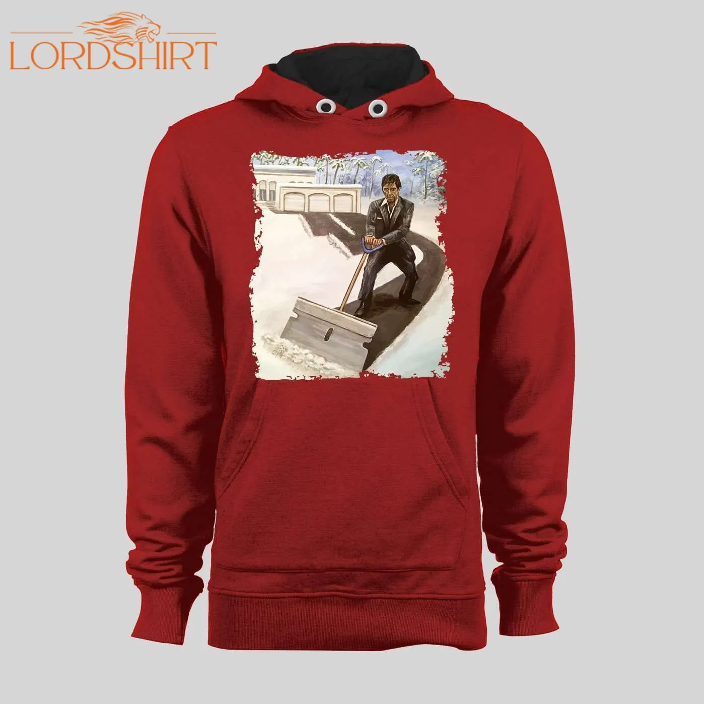 Scarface Tony Montana Plowing Snow Coke Christmas Hoodie /sweatshirt