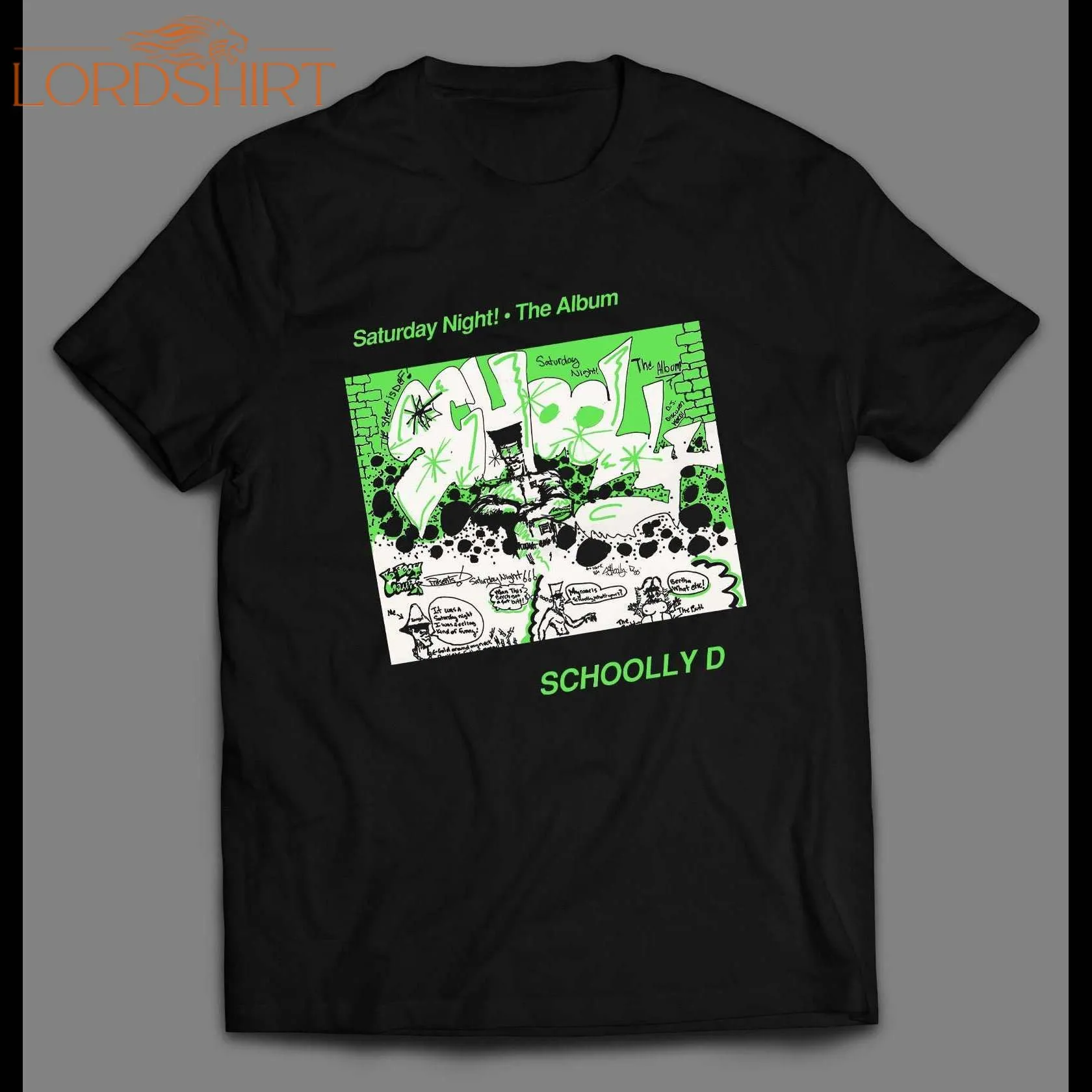 Schoolly D Saturday Night The Album Custom Oldskool Hip Hop Shirt