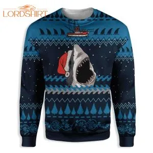 Shark And Xmas Ugly Christmas Sweater