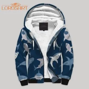 Shark Fleece Zip Hoodie All Over Print