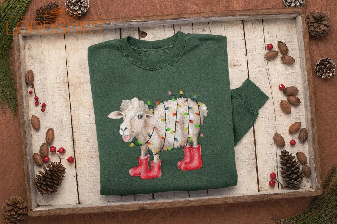 Sheep Christmas Light Sweatshirt Christmas Sheeps Sweater