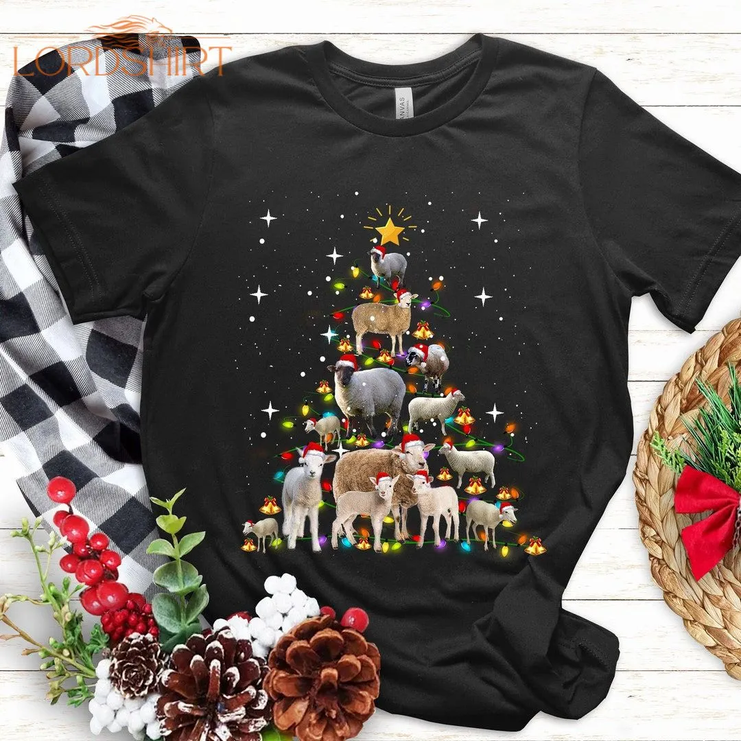 Sheep Christmas Tree T Shirt Christmas Sheep Shirt Christmas