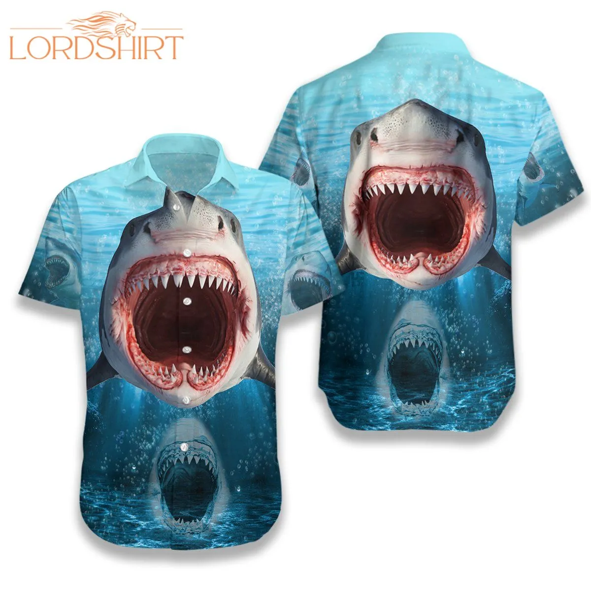 Show Your Teeth Shark Hawaiian Shirt