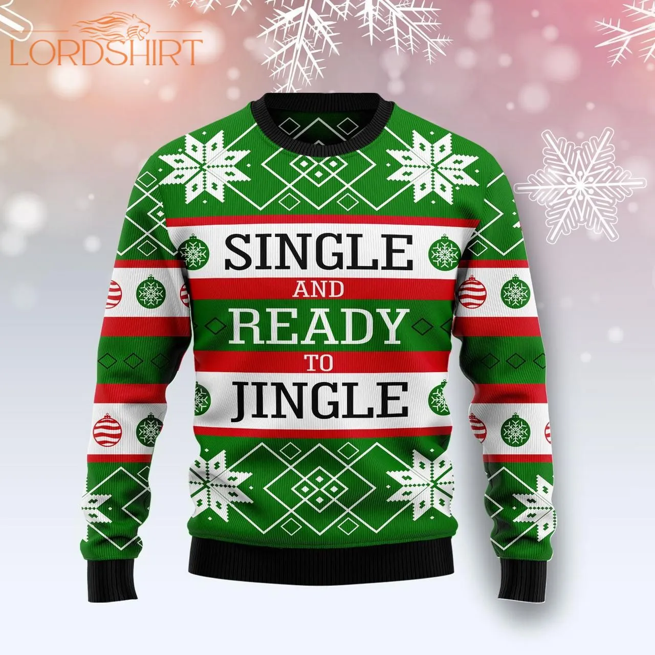 Single Ready To Jingle Christmas Ugly Christmas Sweater