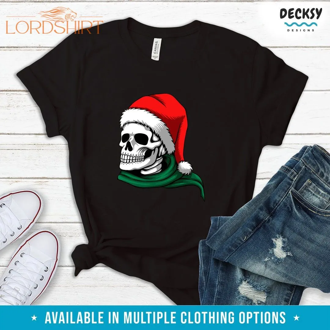 Skeleton Christmas Shirt Goth Christmas Tshirt Creepy Xmas