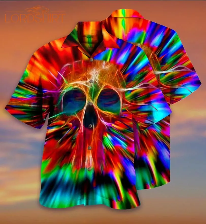 Skull Rainbow Color Hawaiian Shirt