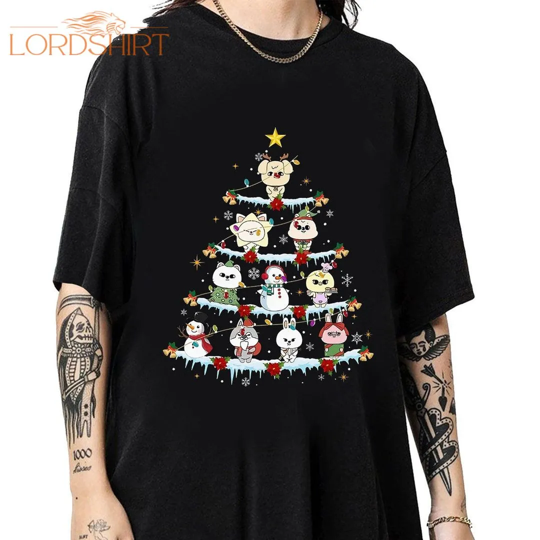 SKZOO Christmas Tree Shirt Stray Kids Skzoo Merch Cute Stray