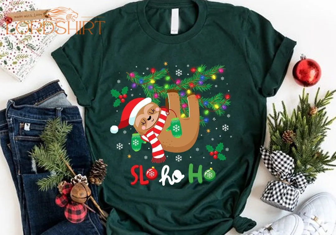 Sloth Christmas Lights Sweatshirt Merry Slothmas Sweater