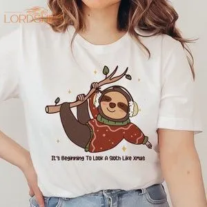 Sloth Christmas T Shirt Animals Christmas Party Shirt Sloth