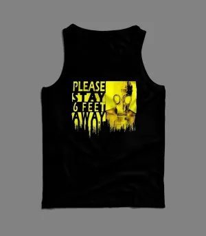 Social Distancing Caution Please Stay Away Gas Mask Tank Top