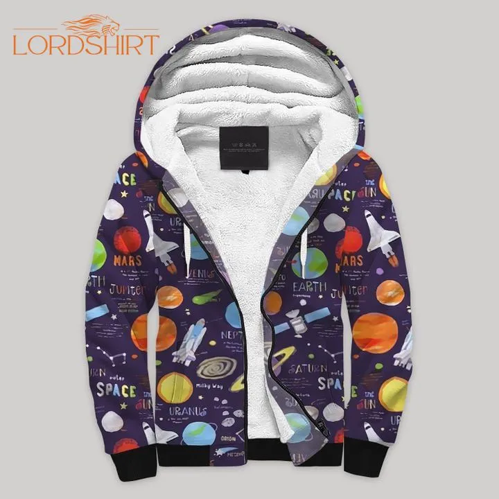 Space Universe Fleece Zip Hoodie All Over Print