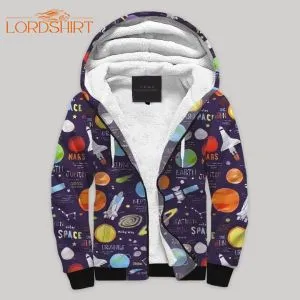 Space Universe Fleece Zip Hoodie All Over Print