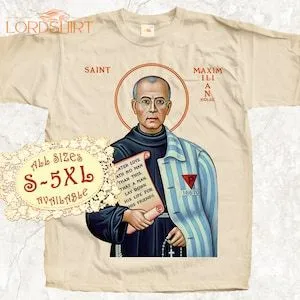 St Maximilian Kolbe V2 Catolic T SHIRT All Sizes S-5XL