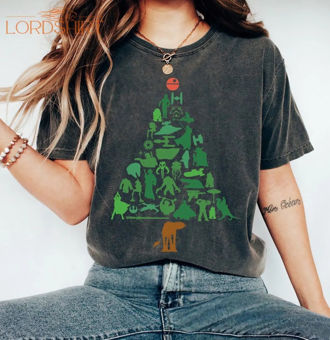 Star Wars Holiday Christmas Tree Shirt Funny Disney Star Wars