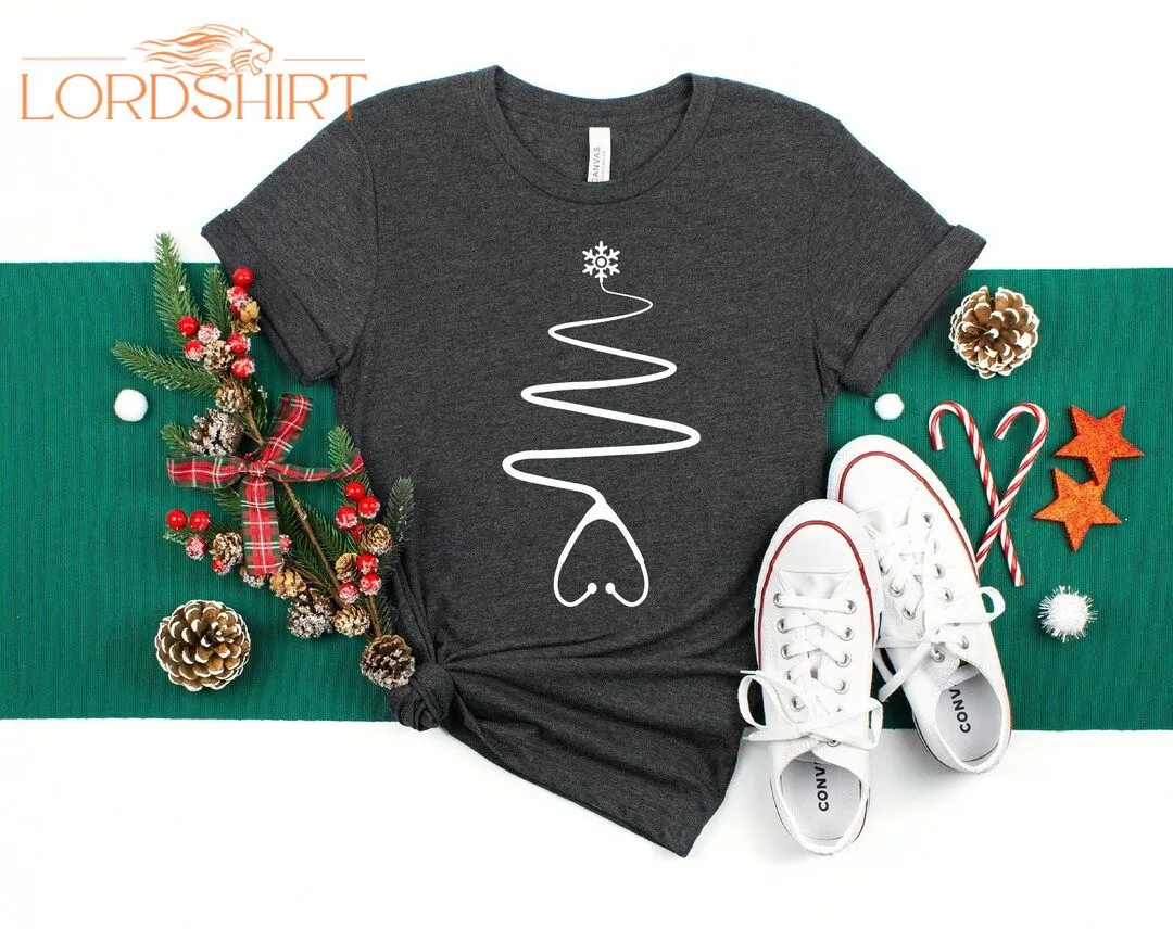 Stethoscope Christmas Tree Shirt Nurse Christmas Shirt Nurse