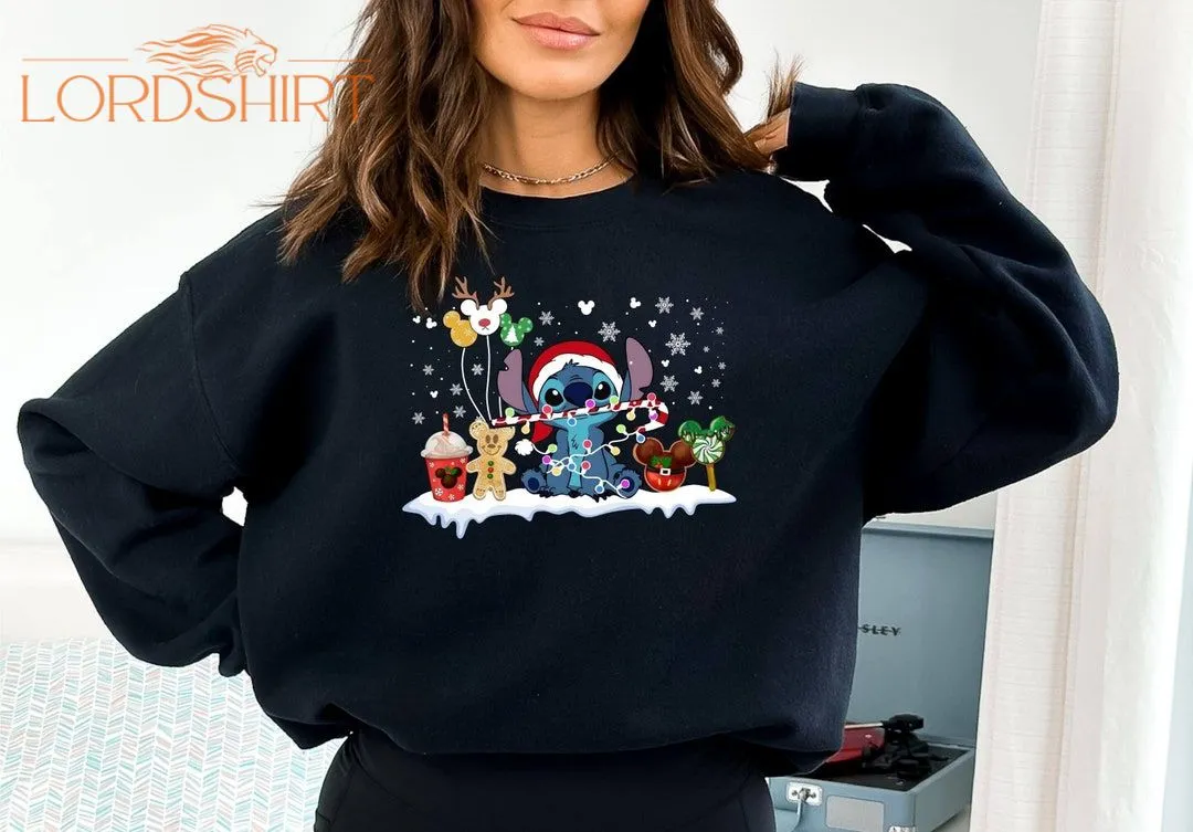 Stitch Sweatshirt Disney Shirt Christmas T-shirt Xmas