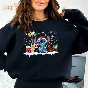 Stitch Sweatshirt Disney Shirt Christmas T-shirt Xmas