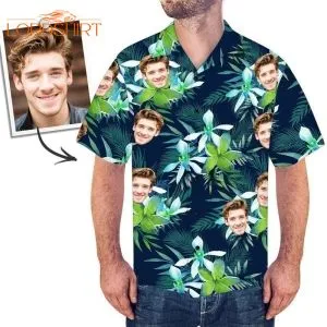 Summer Frangipani Flower Custom Photo Hawaiian Shirt