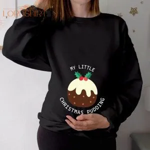 SWEATSHIRT 5320 My Little Christmas Pudding Maternity