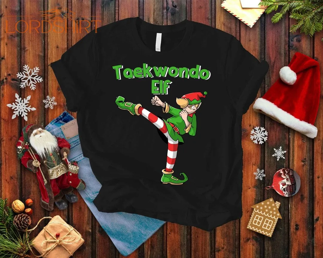 Taekwondo Elf T-shirt Tae Kwon Do Shirt For Men Christmas