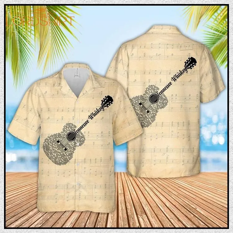 Tennessee Guitar Whiskey Hawaiian Shirt