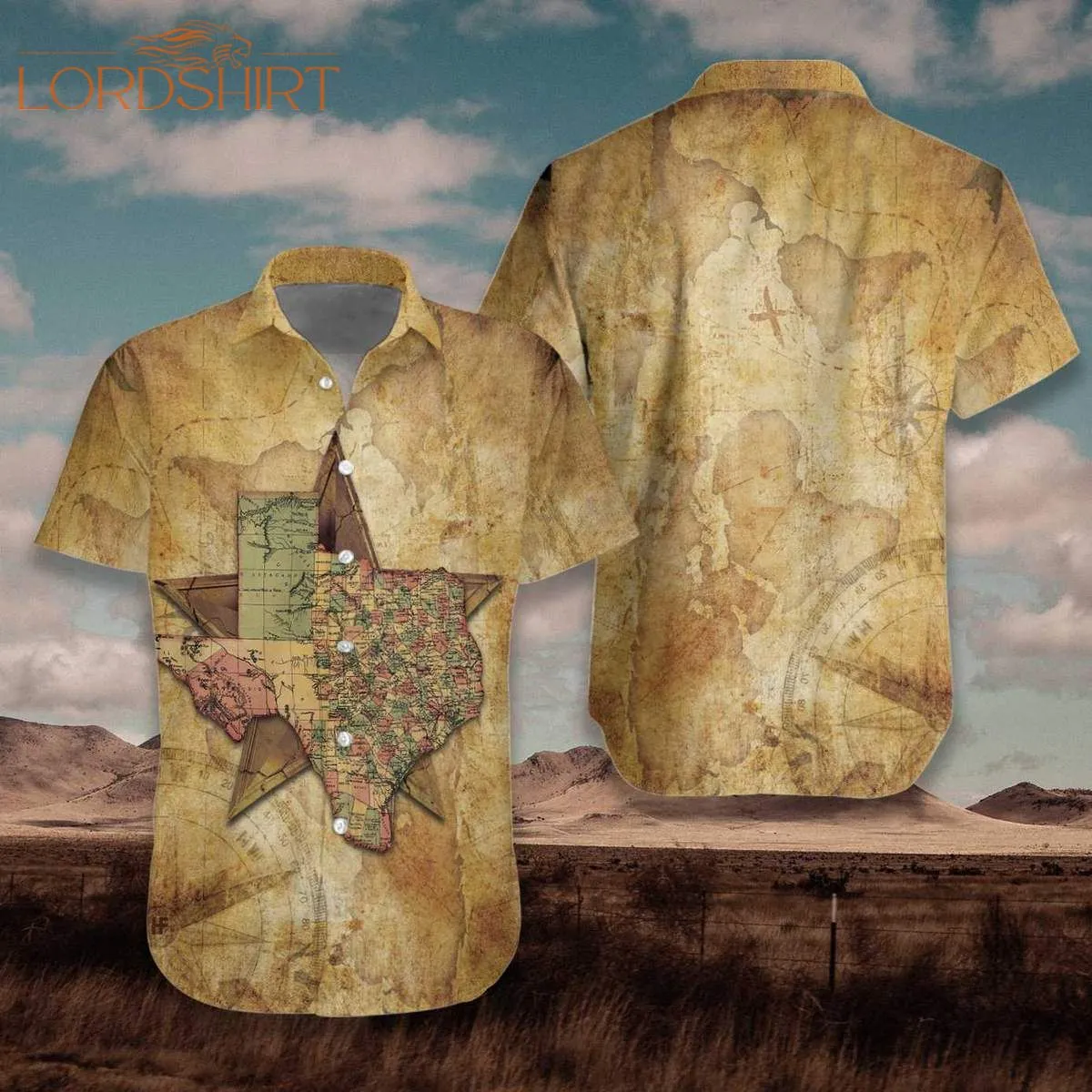 Texas Map The Lone Star Nation Unisex Hawaiian Shirt