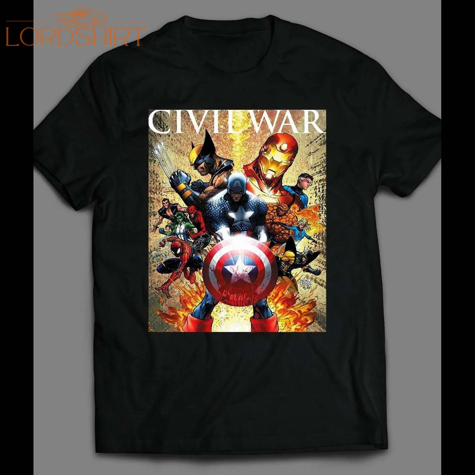 The Avengers Civil War Comic Book Art Shirt