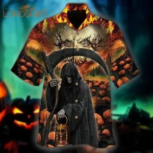The Grim Reaper Halloween Hawaiian Shirt