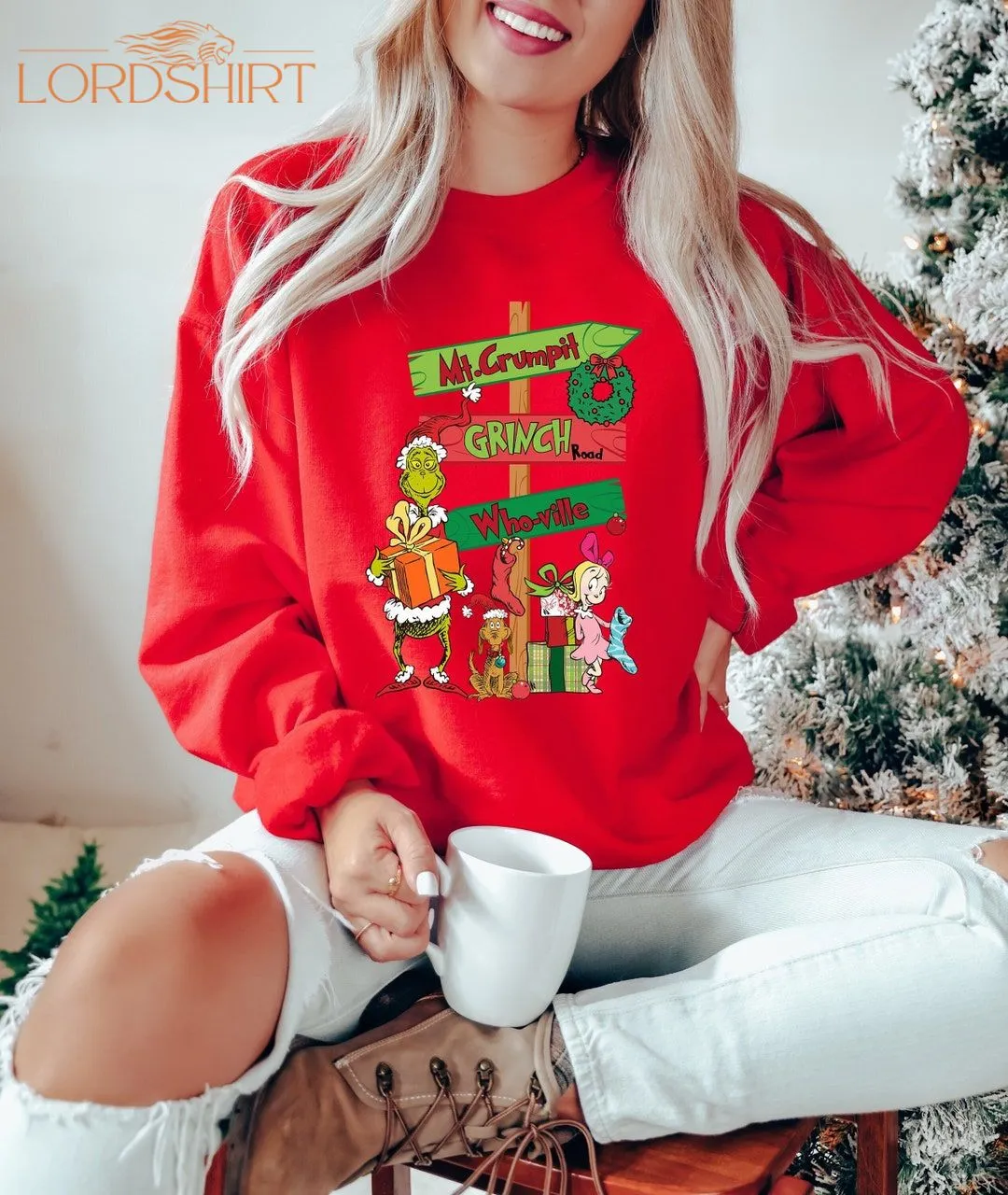 The Grinch Christmas Sweatshirt For Women New Year Gift Merry