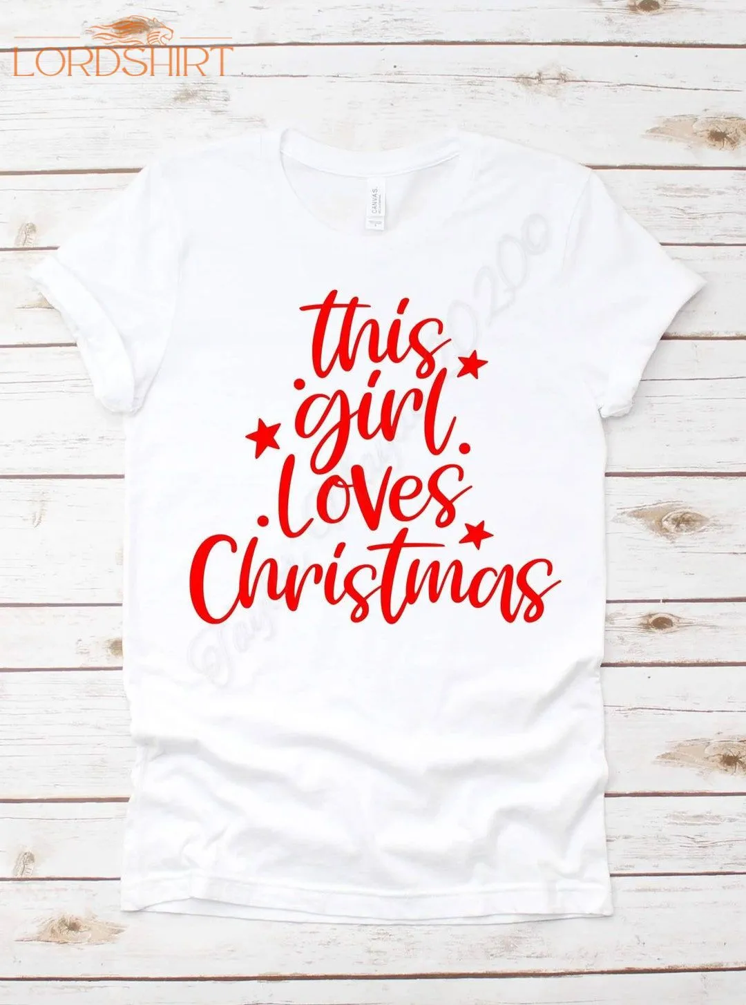 This Girl Loves Christmas Tshirt Xmas Ladies Tee Fun