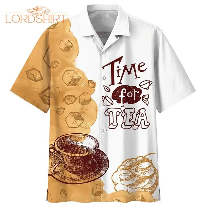 Time For Tea Coffee Aloha Hawaiian Shirt