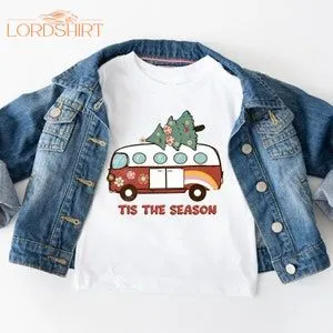 Toddler Shirt Long Sleeve Christmas Shirt Retro Christmas