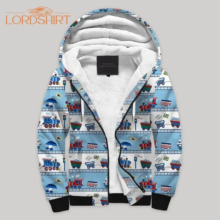 Train Fleece Zip Hoodie All Over Print