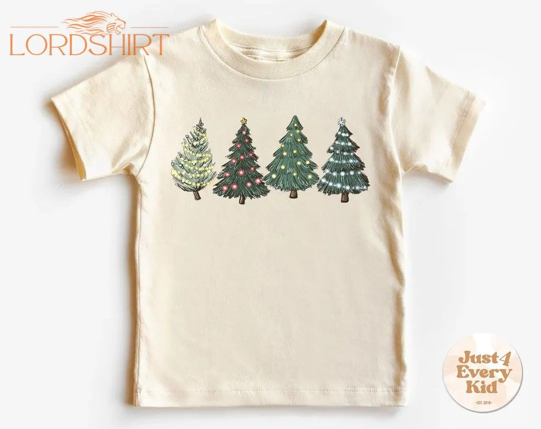 Tree Retro Kids Shirt Cute Christmas Toddler Tee Holiday