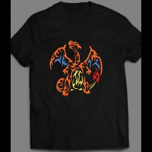 Tribal Charizard Custom Poke Monsters Art Shirt