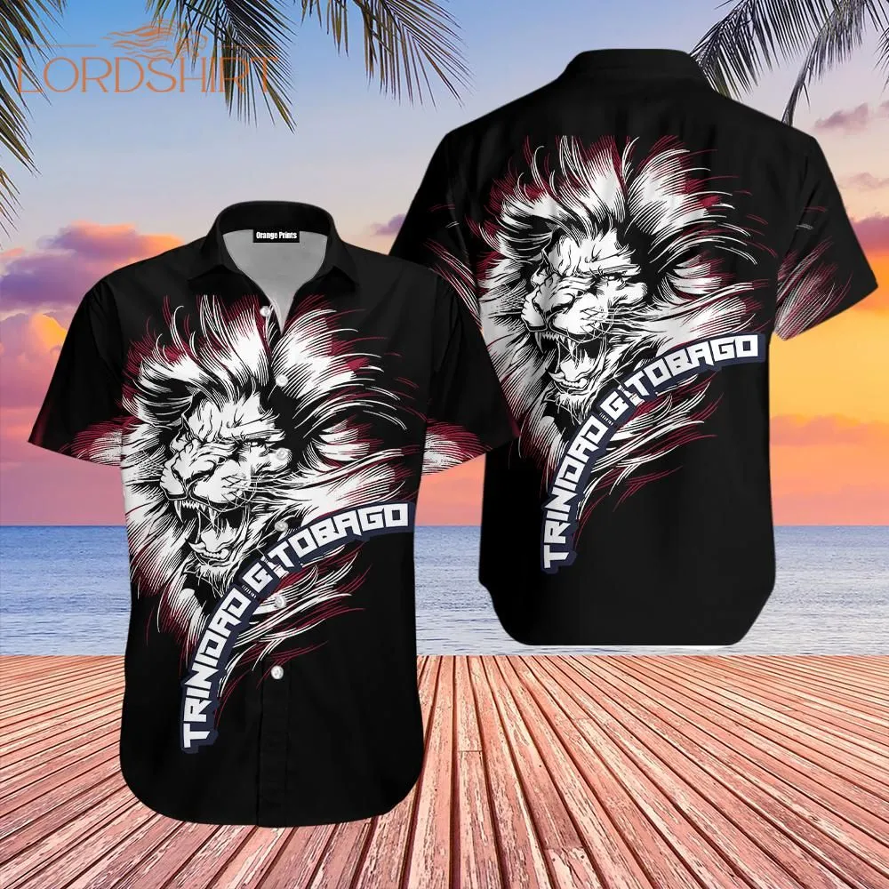 Trinidad And Tobago Lion Black Hawaiian Shirt