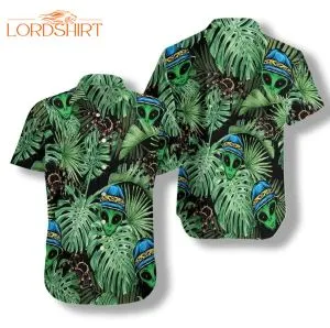 Tropical Alien And Spider Hawaiian Shirt