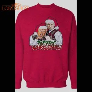 Trump And Putin Twins Parody Merry Christmas Sweatshirt