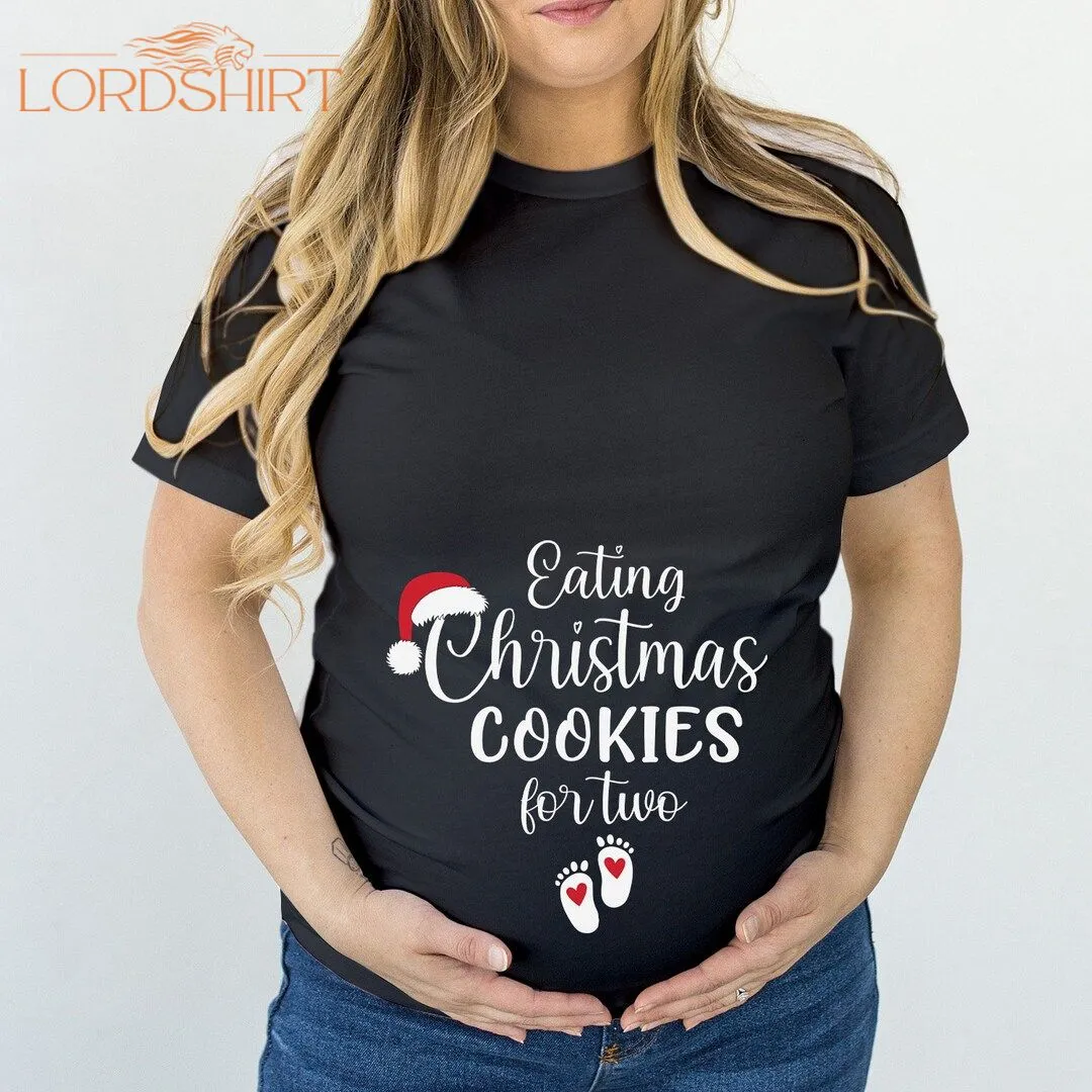 TSHIRT 5242 Eating Christmas Cookies For Two Maternity