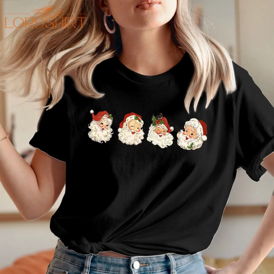 TSHIRT 5317 4 CUTE Santa Face Merry Christmas VIBES Joly