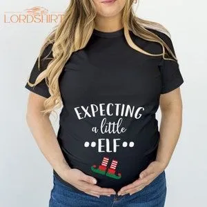 TSHIRT ELF-5235 EXPECTING A Little Elf Maternity Pregnancy