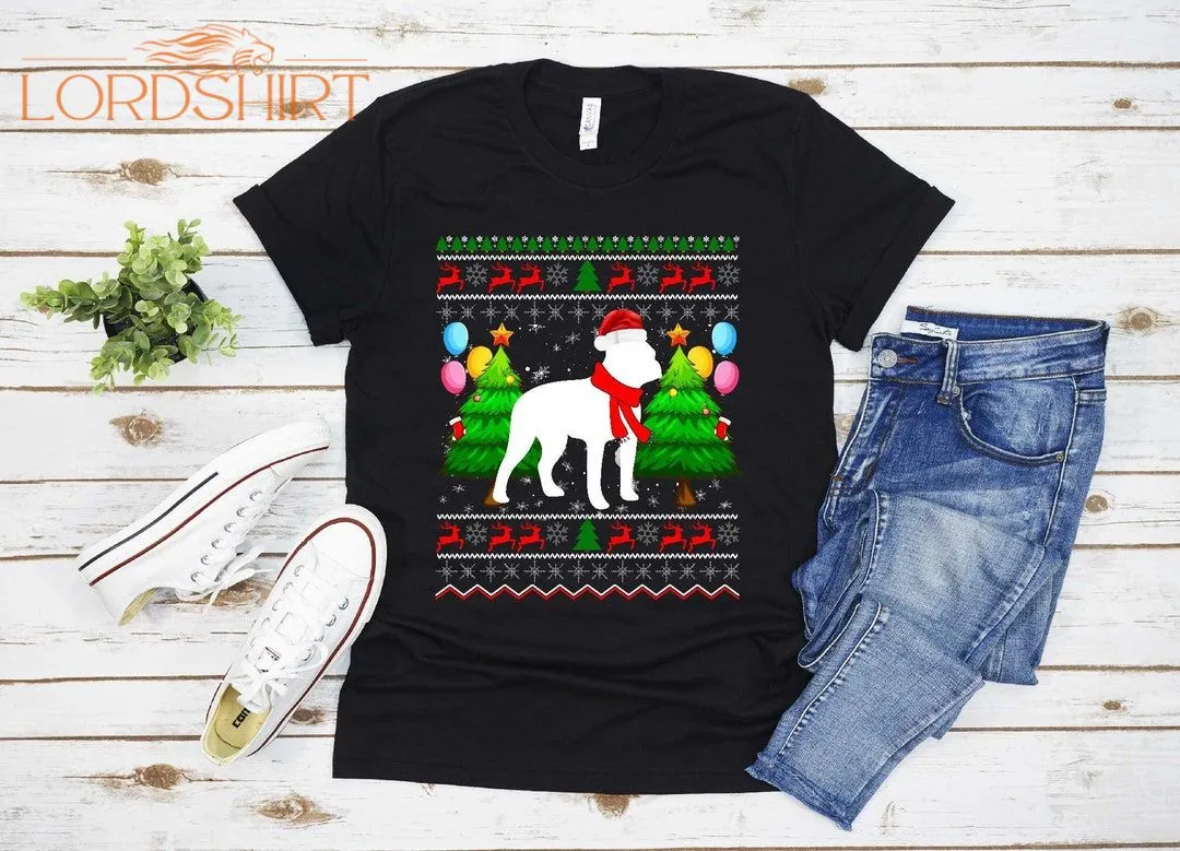 Ugly Boston Terrier Dog Christmas T-shirt For Men Women