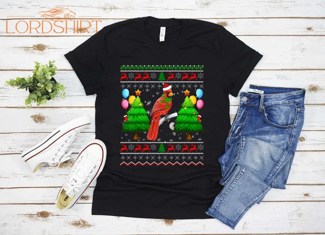 Ugly Cardinal Bird Christmas T-shirt For Men Women Christmas