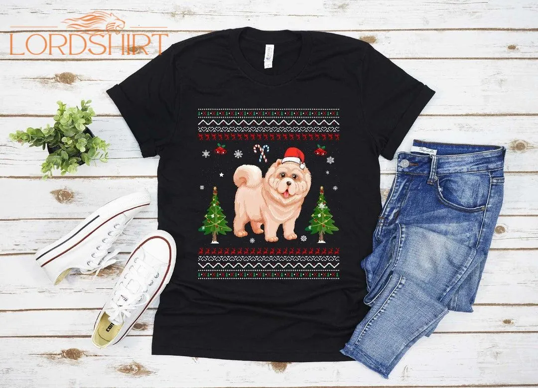 Ugly Chow Chow Dog Christmas T-shirt For Men Women Christmas