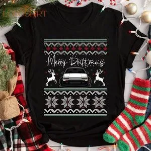 Ugly Christmas Shirt Merry Driftmas Christmas T-shirt JDM