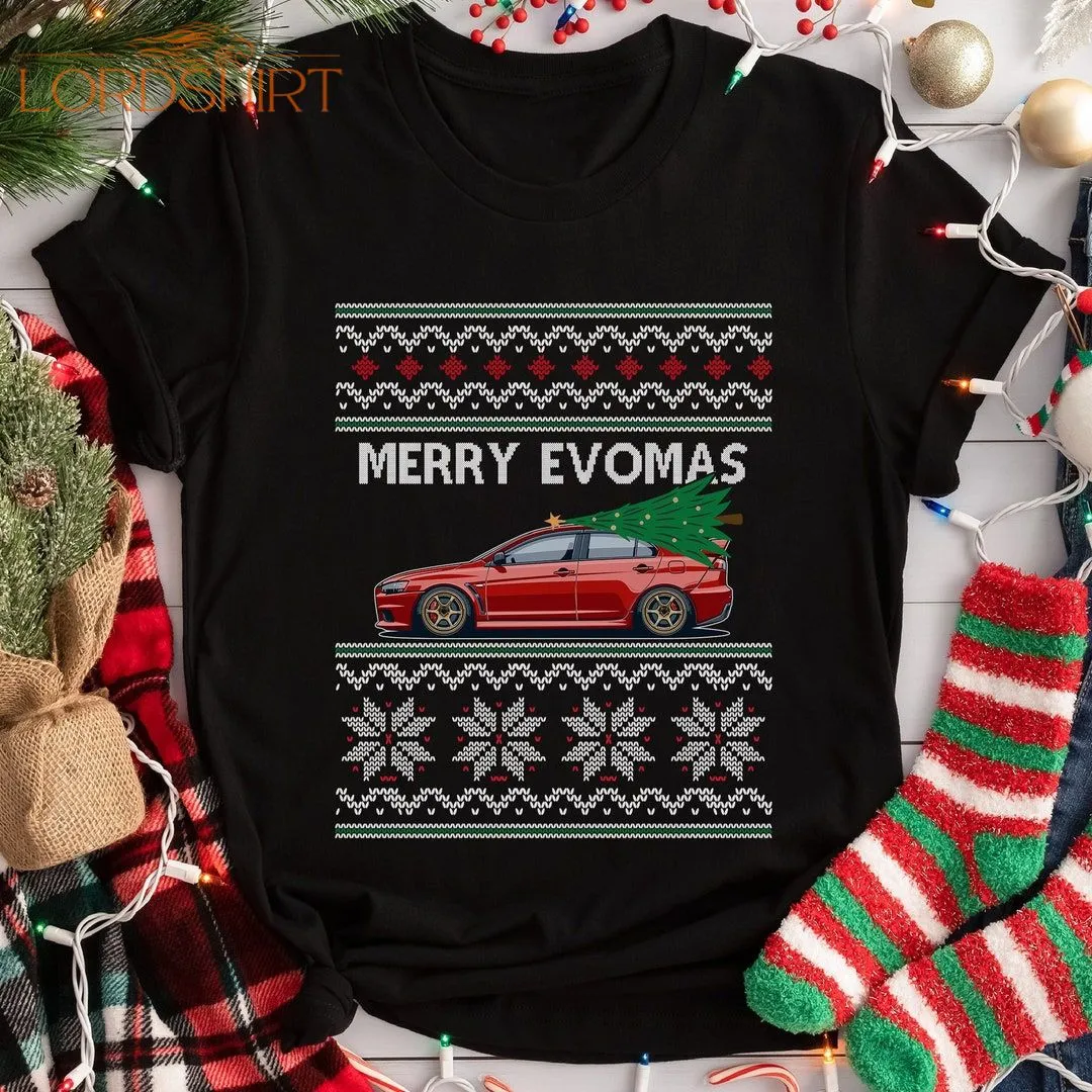 Ugly Christmas Shirt Merry Evomas X Christmas Shirt JDM