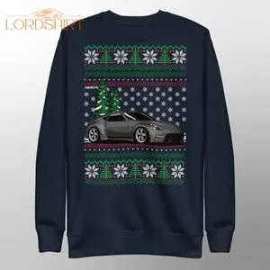 Ugly Christmas Sweater Nissan 370z In Grey