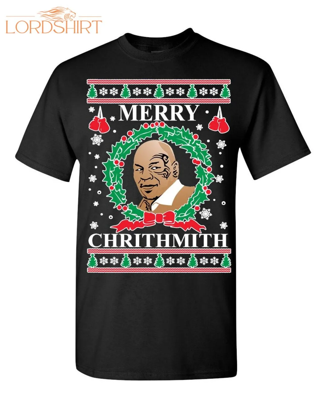 Ugly Christmas T-shirt Mike Tyson Merry Chrithmith Tee Shirt