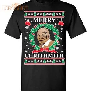 Ugly Christmas T-shirt Mike Tyson Merry Chrithmith Tee Shirt